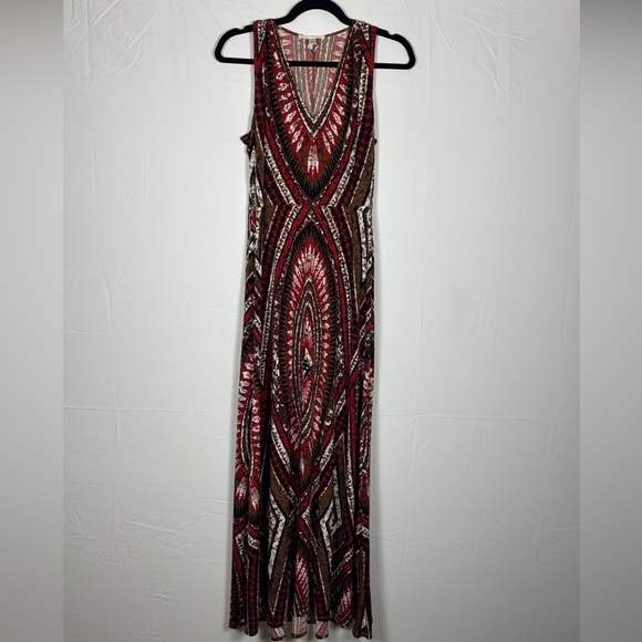 London Times Maxi Dress Tribal Boho - size 4 - Picture 2 of 9
